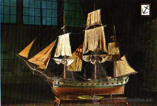 Postales: Postal maqueta barco. Sin usar. - Foto 1