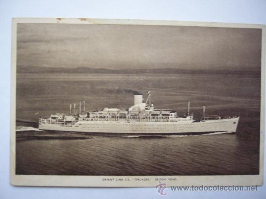 Postales: POSTAL DEL  BUQUE ORIENT LINE S.S.  ORCADES.   ESCRITA. - Foto 1