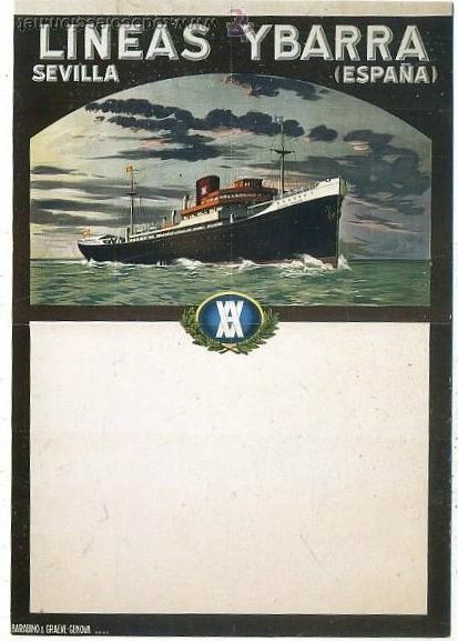 Postales: POSTAL DE BARCO. LINEAS YBARRA. SEVILLA P-BAR-283 ,9
