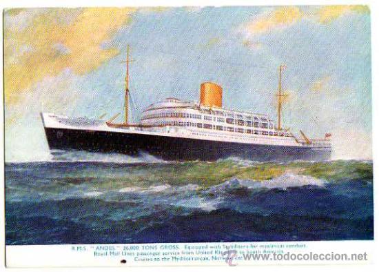 Postales: R.M.S. &rdquo;ANDES&rdquo;. No circulada. - Foto 1