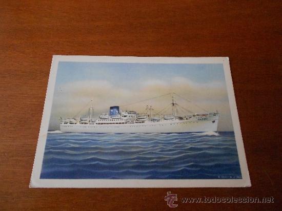 Postales: FLOTTA LAURO MOTONAVE NAPOLI. - Foto 1
