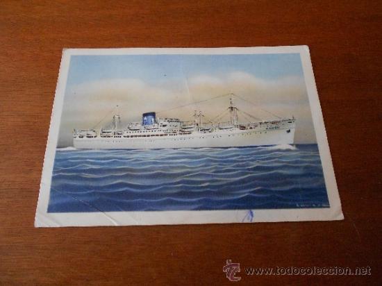 Postales: FLOTTA LAURO MOTONAVE NAPOLI. - Foto 1