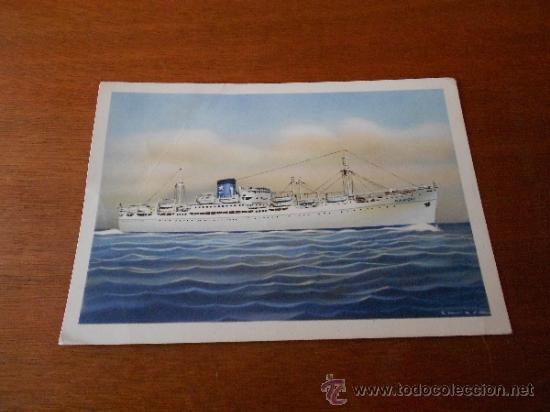 Postales: FLOTTA LAURO MOTONAVE NAPOLI. - Foto 1