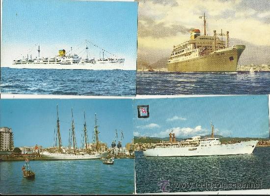 Postales: 4 postales de barcos. - Foto 1