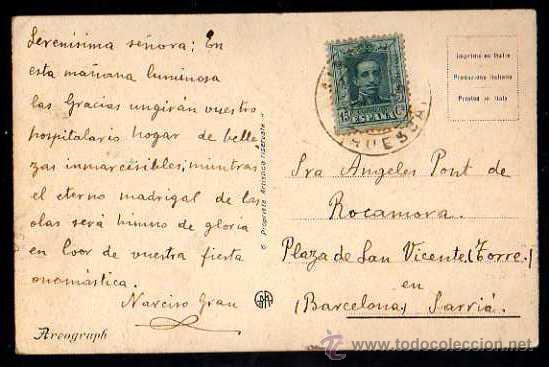 Postales: Antigua postal. Barcos. Circulada. - Foto 2