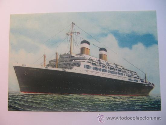 Postales: Antigua postal de un barco de la American Export Lines - Foto 1