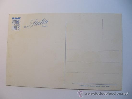 Postales: Antigua postal de un barco de Home Lines - Foto 2