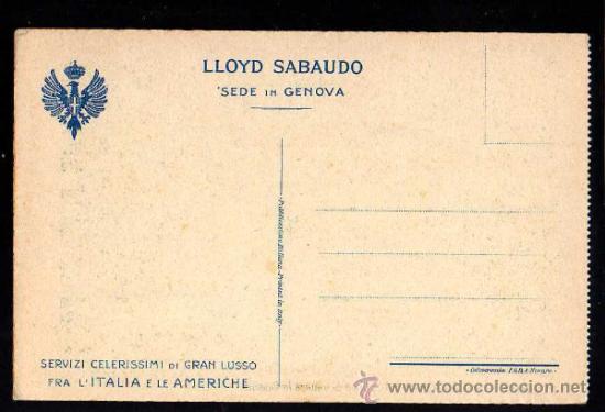 Postales: Conde Biancamano. Lloyd Sabaudo. - Foto 2
