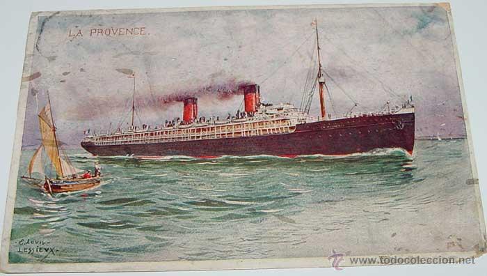 Postales: ANTIGUA POSTAL DEL BARCO PROVENCE -  CIRCULADA. - Foto 1
