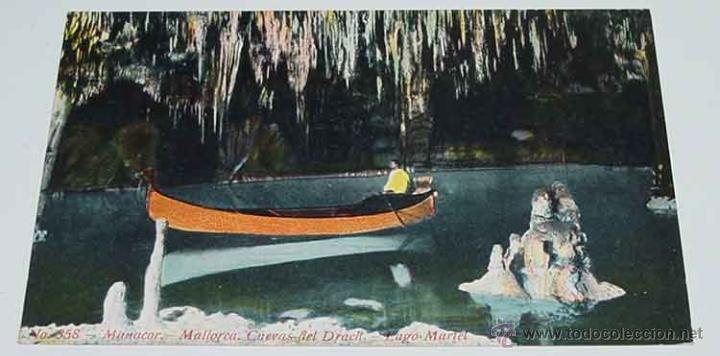 Postales: ANTIGUA POSTAL DE BARCA EN MANACOR - CUEVAS DEL DRACH - NO CIRCULADA. - Foto 1