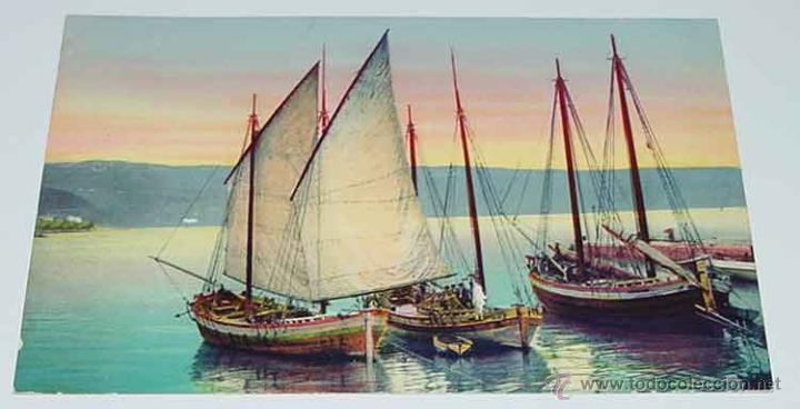 Postales: ANTIGUA POSTAL DE BARCOS - CIRCULADA. - Foto 1