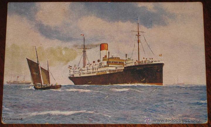 Postales: ANTIGUA POSTAL DE BARCO VIGO - NO CIRCULADA. - Foto 1