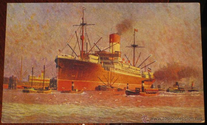 Postales: ANTIGUA POSTAL DE BARCO LA CORU&Ntilde;A - NO CIRCULADA. - Foto 1