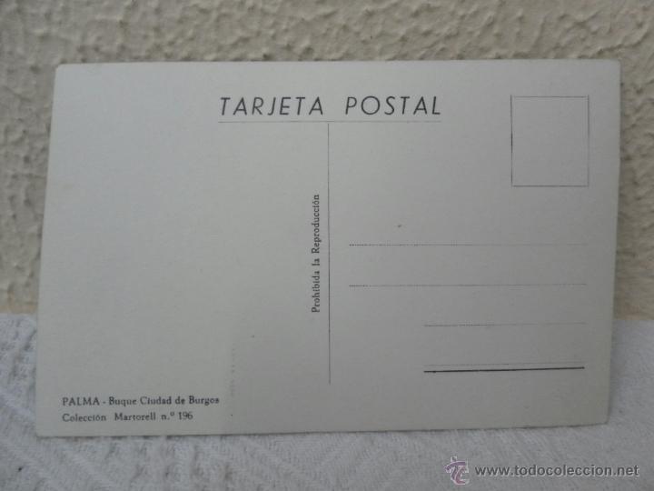 Postales: Tarjeta postal. Buque Ciudad de Burgos. - Foto 2