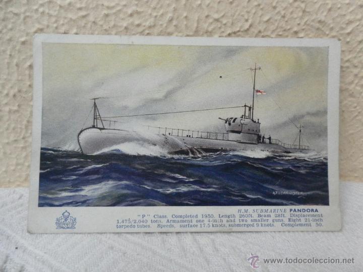 Postales: Tarjeta postal. Submarino Ingl&eacute;s, Pandora. - Foto 1