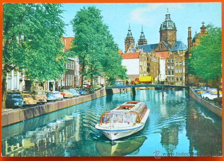 Postales: BARCO EN LOS CANALES DE AMSTERDAM - Foto 1