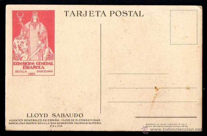 Postales: Antigua postal. Lloyd Sabaudo. - Foto 2