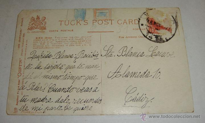 Postales: H.M.S Drake. 1902. U.K. Circulada. - Foto 2