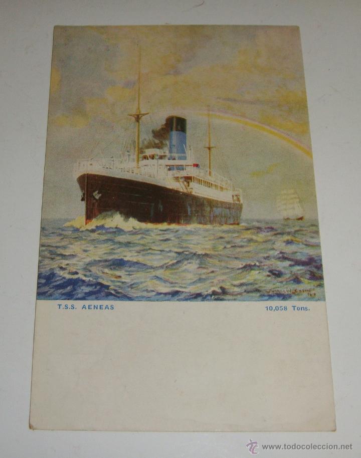 Postales: Postal Barco. T.S.S Aeneas. - Foto 1