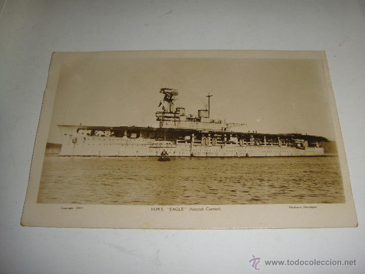 Postales: Postal Barco. H.M.S Eagle (Aircraft Carrier) - Foto 1
