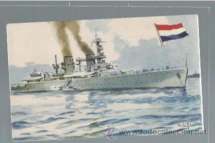 Postales: TARJETA POSTAL DE BARCO, MARINA DE GUERRA HOLANDA CRUCERO JAVA - Foto 1