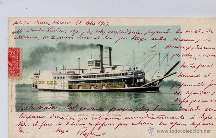 Postales: A MISSISSIPPI RIVER STEAMBOAT - Foto 1