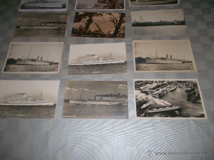 Postales: gran lote de 15 postales de barcos antiguos - Foto 2