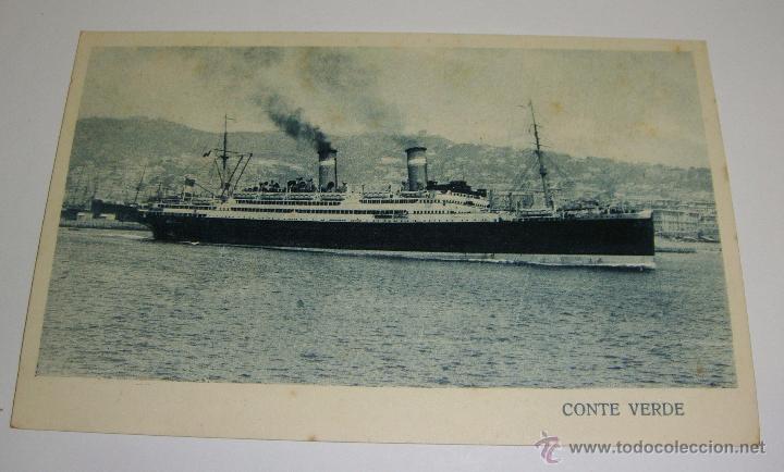 Postales: Antigua Postal. Lloyd Sabaudo. Conte Verde. - Foto 1