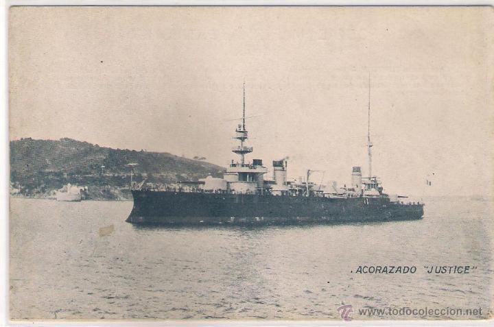 Postales: POSTAL DE ACORAZADO JUSTICE . - Foto 1