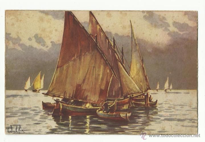 Postales: navegacion a vela  sin usar - Foto 1