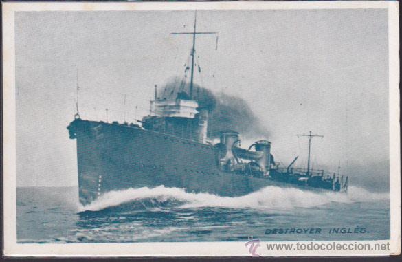 Postales: POSTAL MARTIMA DESTROVER INGLES - Foto 1