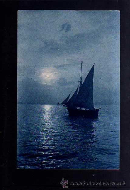 Postales: Antigua postal. Barco. Circulada 1912 - Foto 1