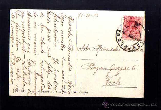 Postales: Antigua postal. Barco. Circulada 1912 - Foto 2
