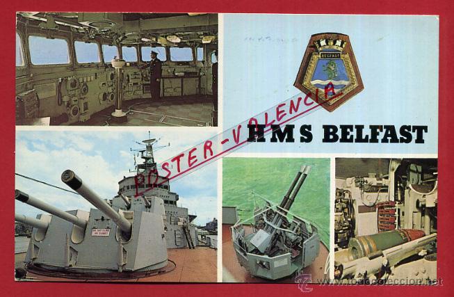 Postales: POSTAL BARCO, HMS BELFAST, P81431 - Foto 1