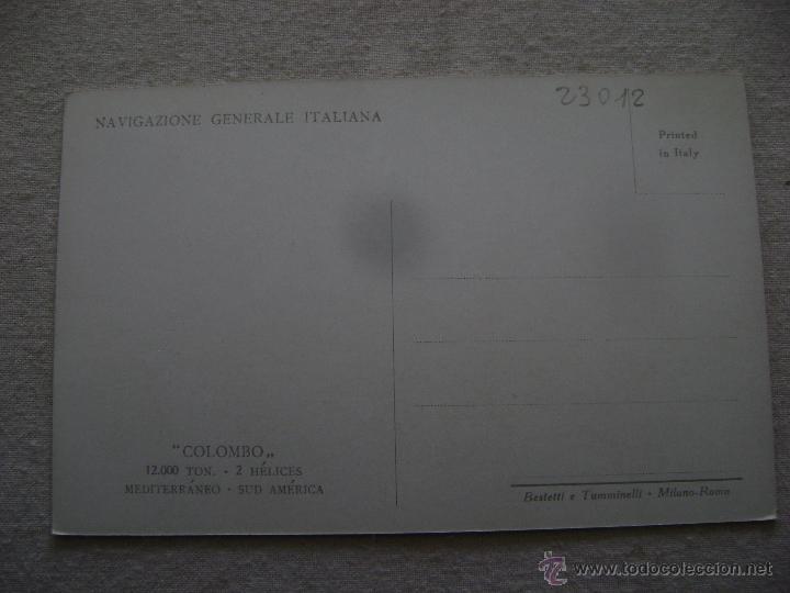 Postales: TRASATLANTICO COLOMBO.23012 - Foto 2