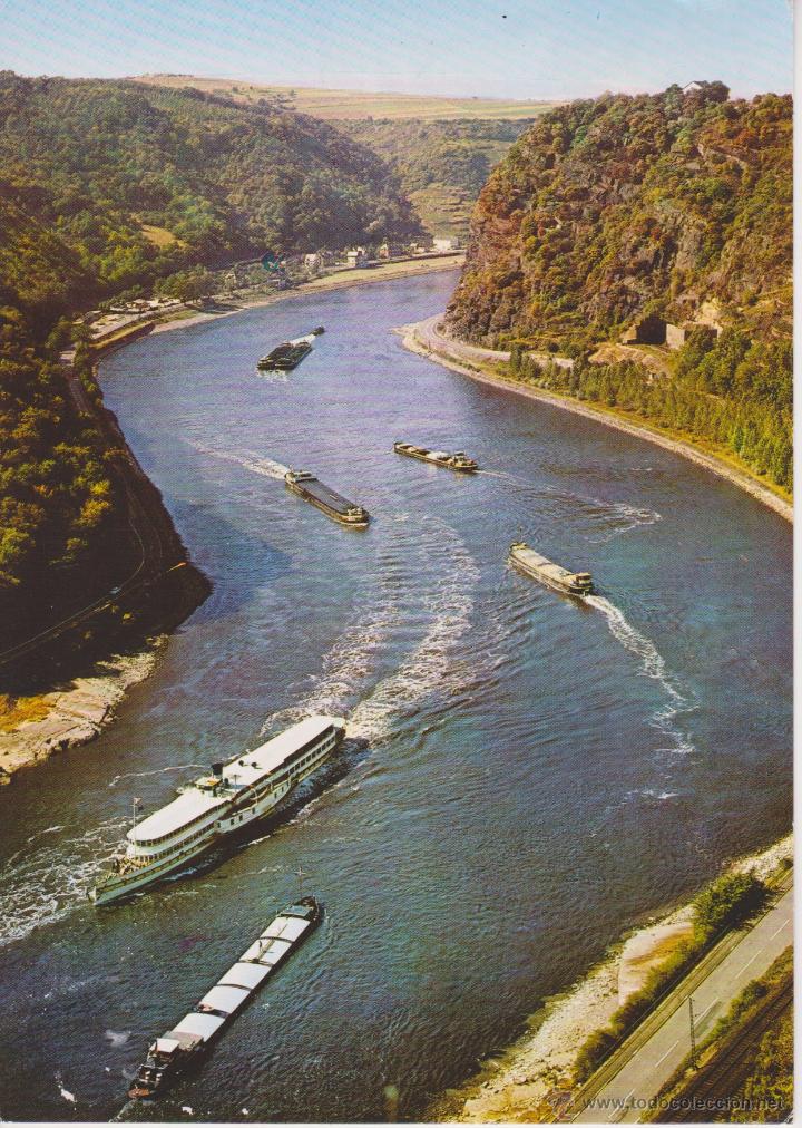 Postales: ALEMANIA. LORELEY. BARCO - Foto 1