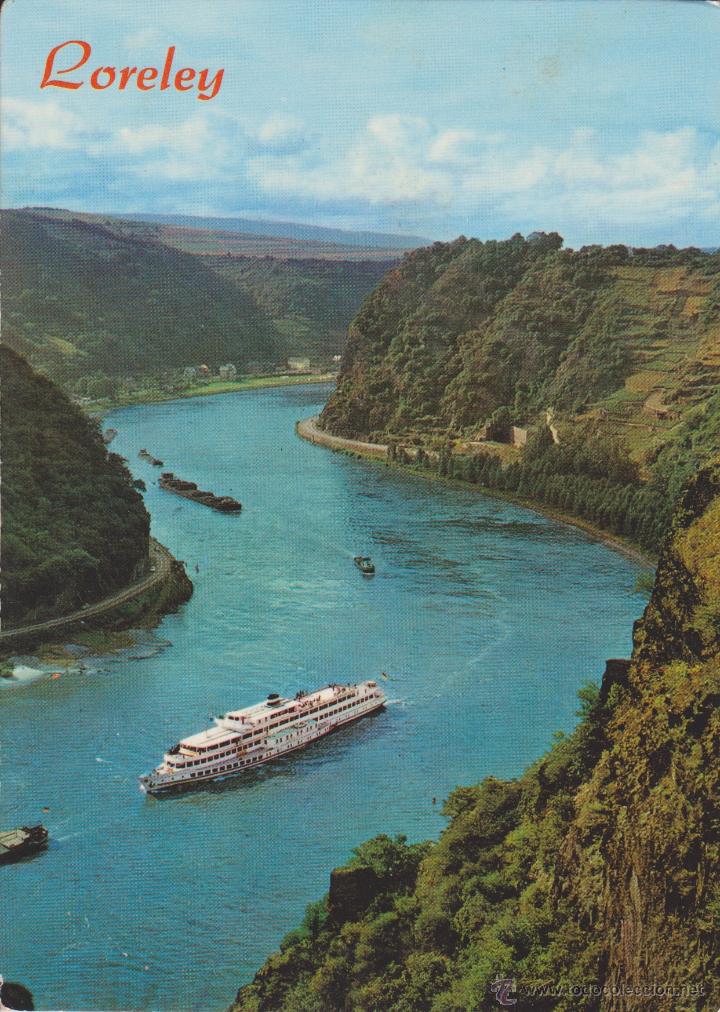 Postales: ALEMANIA. LORELEY. BARCO - Foto 1