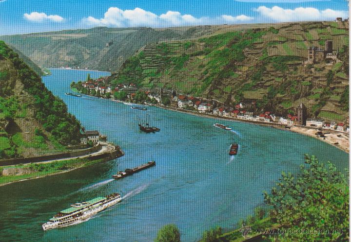 Postales: ALEMANIA. LORELEY. BARCO - Foto 1