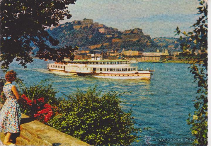 Postales: ALEMANIA. KOBLENZ. BARCO - Foto 1