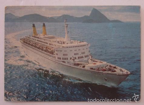 Postales: LOTE DE SEIS POSTALES DE BUQUES TRANSATLANTICOS - Foto 6