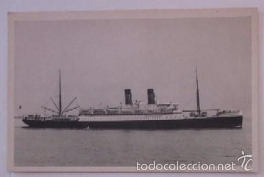 Postales: LOTE DE SEIS POSTALES DE BUQUES TRANSATLANTICOS - Foto 7