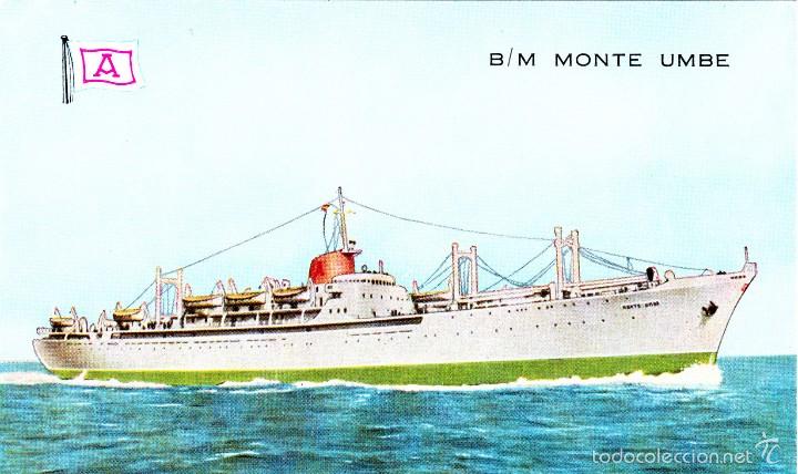 Postales: NAVIERA AZNAR - BILBAO - B/ M MONTE UMBE - SIN CIRCULAR - Foto 1