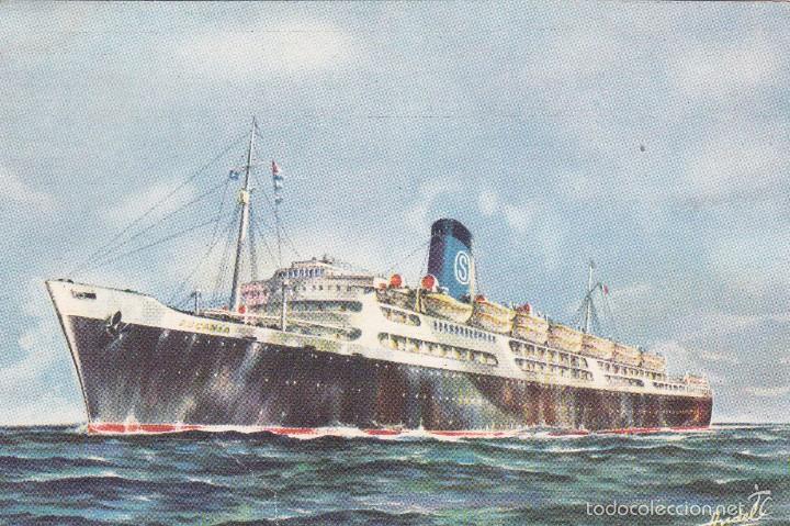 Postales: FRATELLI GRIMALDI - SICULA OCEANICA - TIN ASCANIA - SIN CIRCULAR - Foto 1