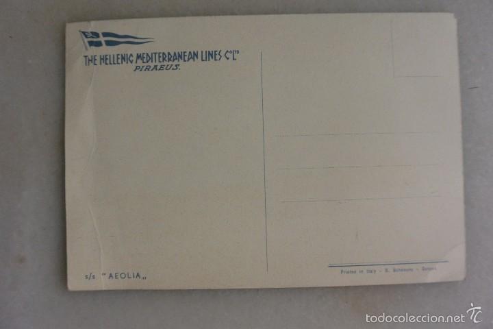 Postales: TARJETA POSTAL THE HELLENIC MEDITERRANEAN LINES - Foto 2