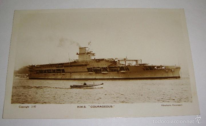 Postales: H.M.S Courageus. Abrahams. Devonport - Foto 1