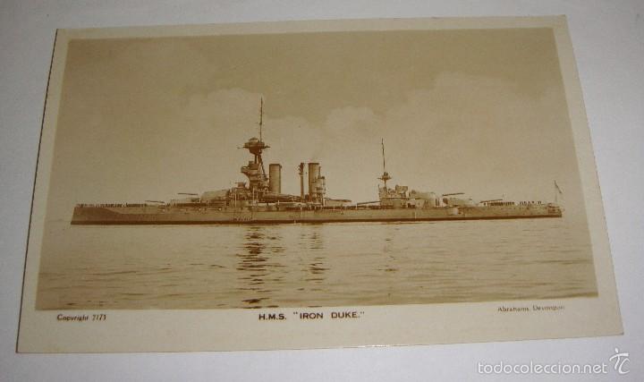 Postales: H.M.S IRON DUKE. Abrahams. Devonport - Foto 1