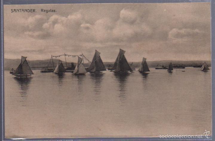 Postales: TARJETA POSTAL. SANTANDER. REGATAS. CASA FUERTES - Foto 1