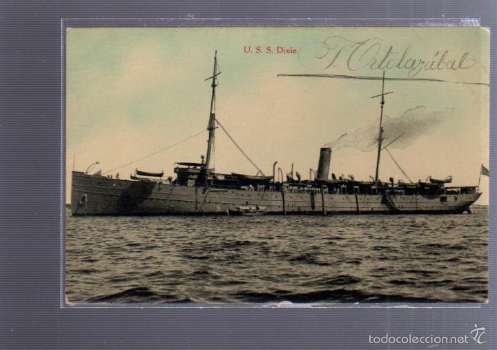 Postales: TARJETA POSTAL DE BARCO - U.S.S DIXIE. H.H. STRATTON - Foto 1