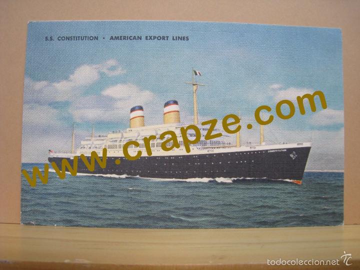 Postales: S.S. CONSTITUTION - AMERICAN EXPORT LINES - POSTAL ILUSTRADA - Foto 1