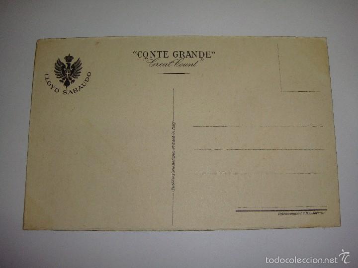 Postales: Conte Grande. Lloyd Sabaudo. - Foto 2